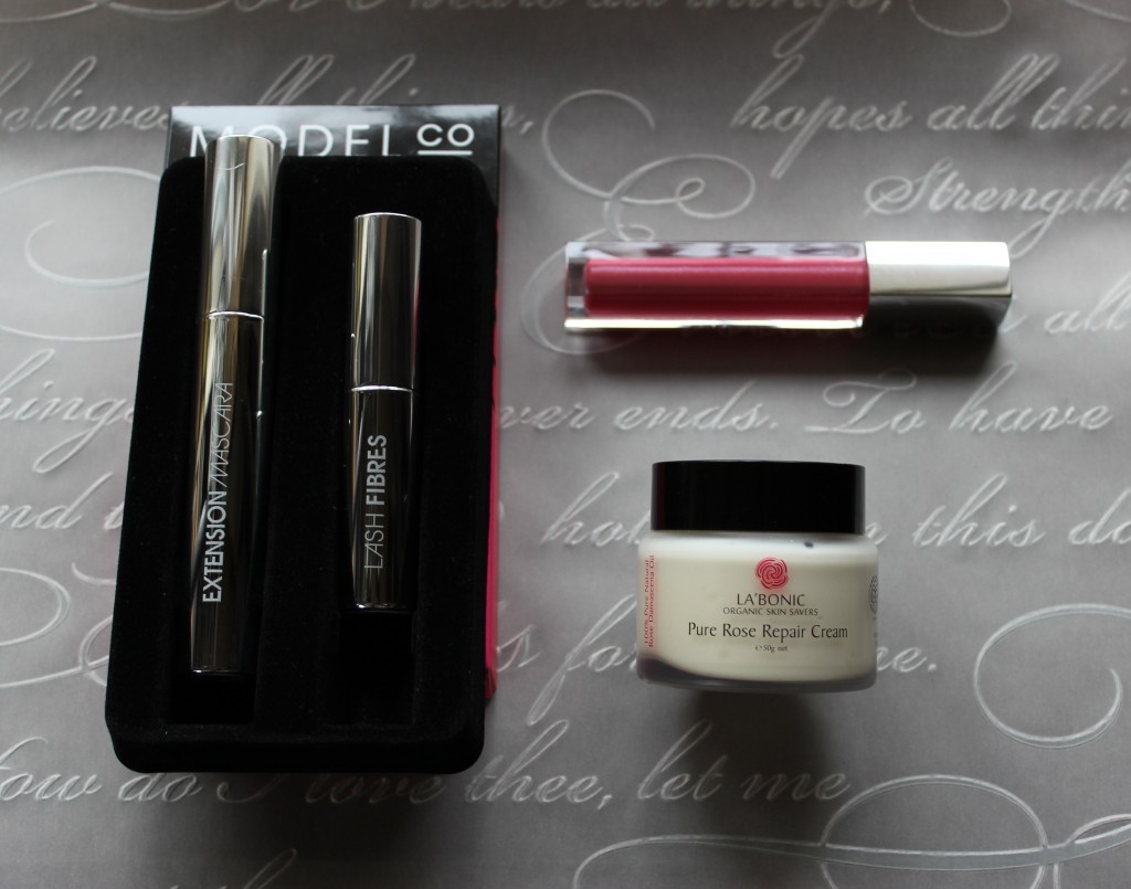 nz style blog ModelCo FibreLash LA'BONIC Pure Rose Repair Cream Maybelline New York High Shine Lip Gloss