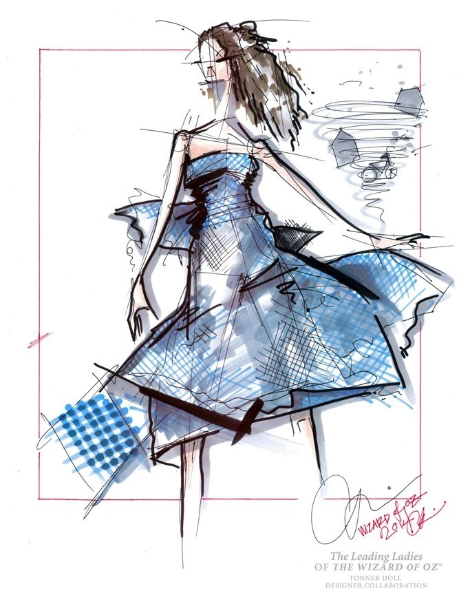Top Designers' Illustrations dress "The Wizard of Oz" ladies