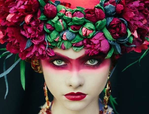 Artists Recreate Traditional Slavic Wreaths as Floral Headdresses image 605 x 466